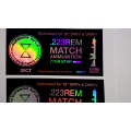 3D holographic honeycomb VOID warranty label/sticker printing with customized invisible black-light pattern